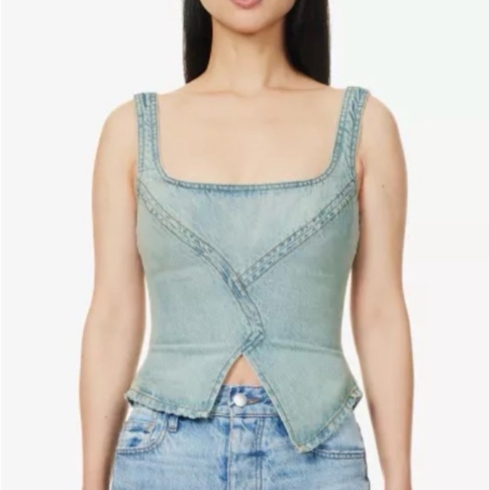 NWT DALA Denim Corset in  Blue Haze. Size 28